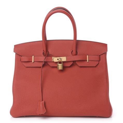 HERMES Togo Birkin 35 Geranium 580577 